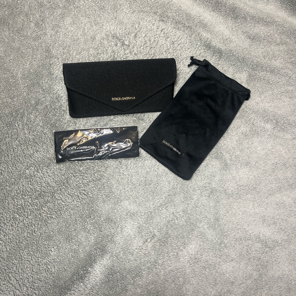 Dolce & Gabbana Black Envelope like glasses case